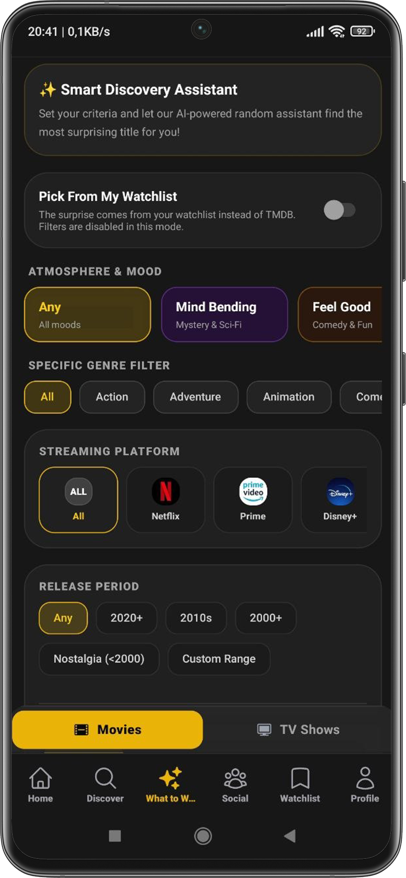 MoviePort ne izlesem ekranı