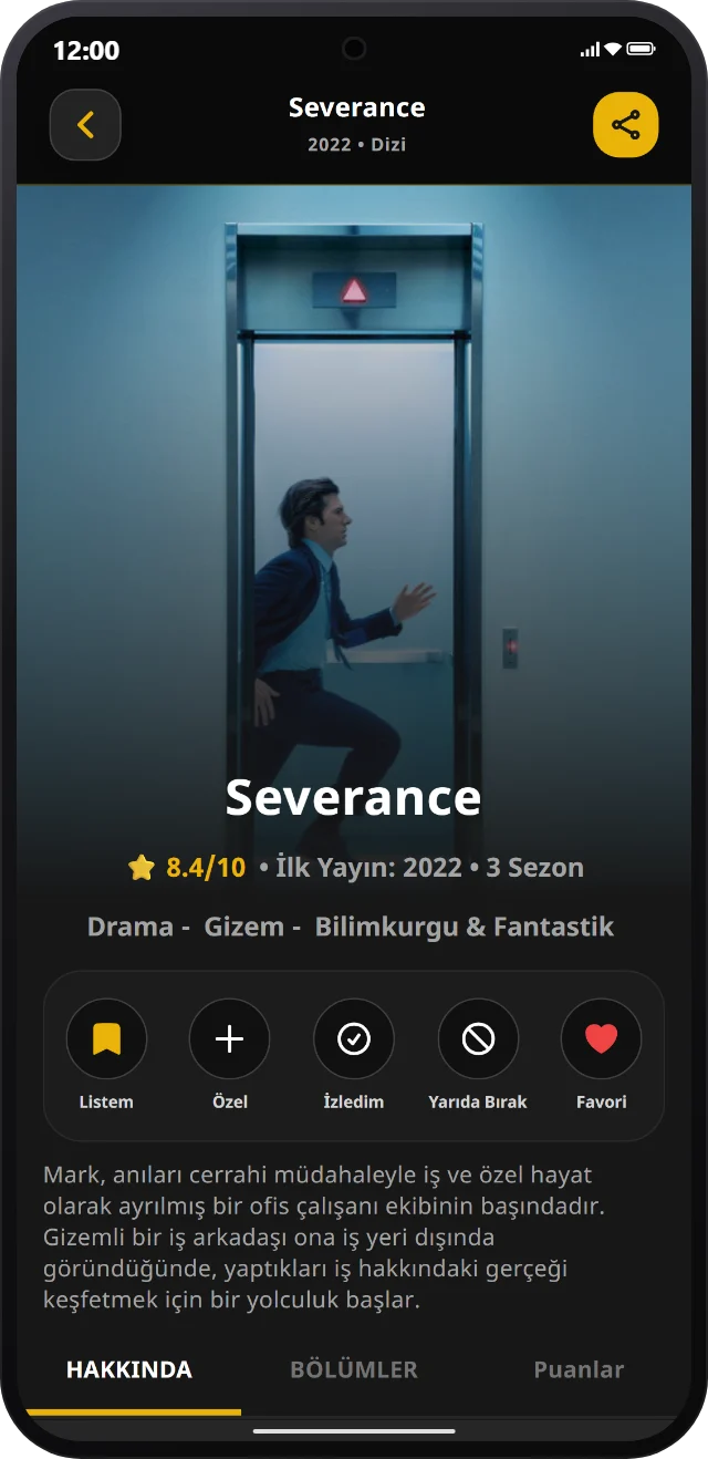 MoviePort detay ekranı